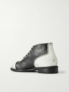 Enfants Riches Déprimés - Charlie Painted Leather Lace-Up Boots - Black