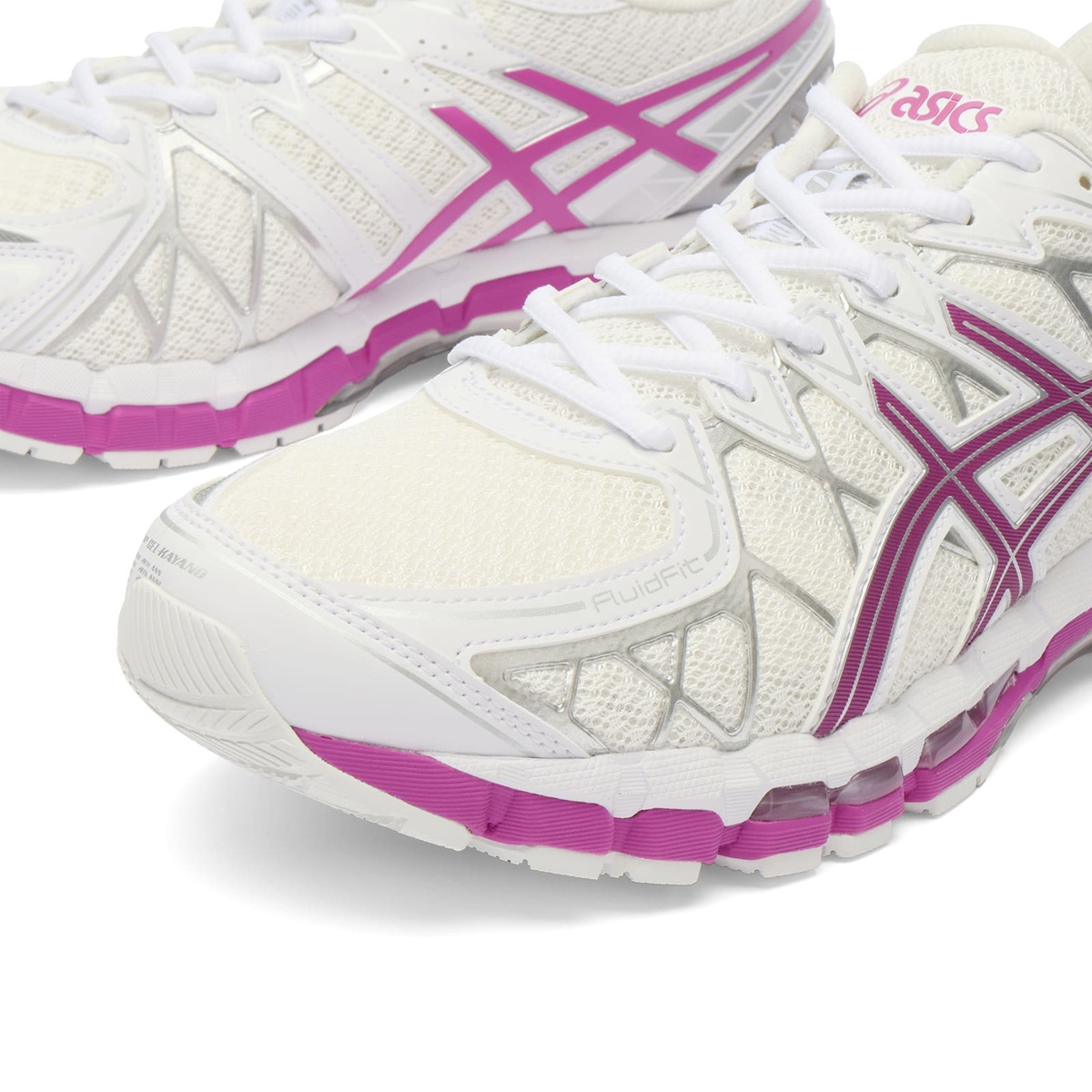 Asics GEL-KAYANO 20 Sneaker in White/Raspberry