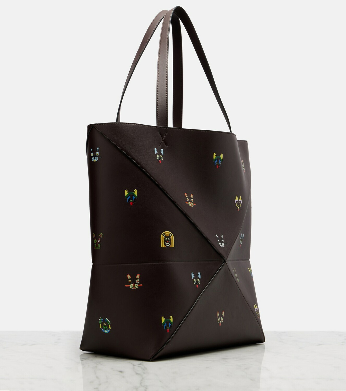Loewe x Louis Wain Puzzle Fold Cats leather tote bag