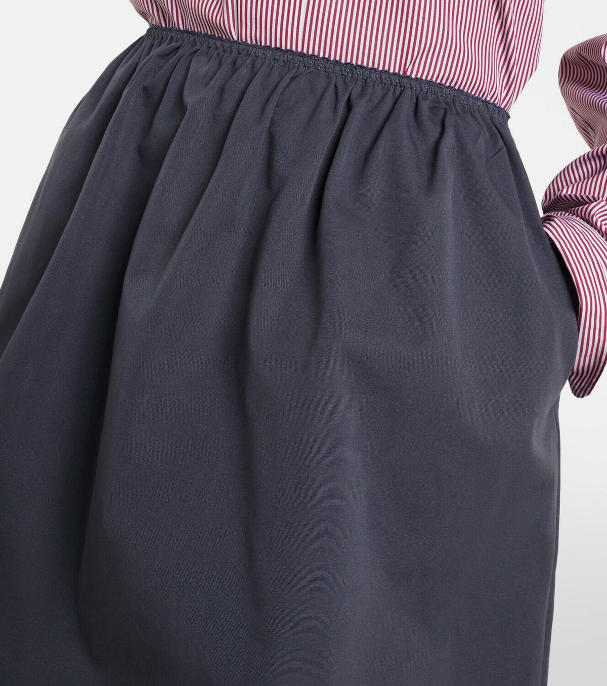 Miu Miu Cotton poplin midi skirt