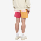 The Future Is On Mars Men's Sun Of Mars Corduroy Patchwork Short in Orange/Pink