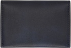 Acne Studios Navy Folded Leather Card Holder