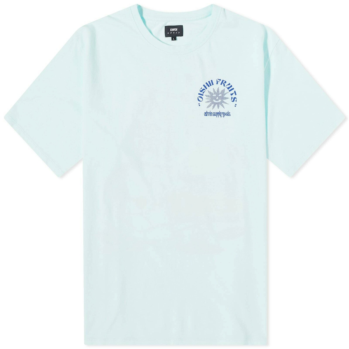 Edwin Men's Ringo Oishii T-Shirt in Bleached Aqua Edwin