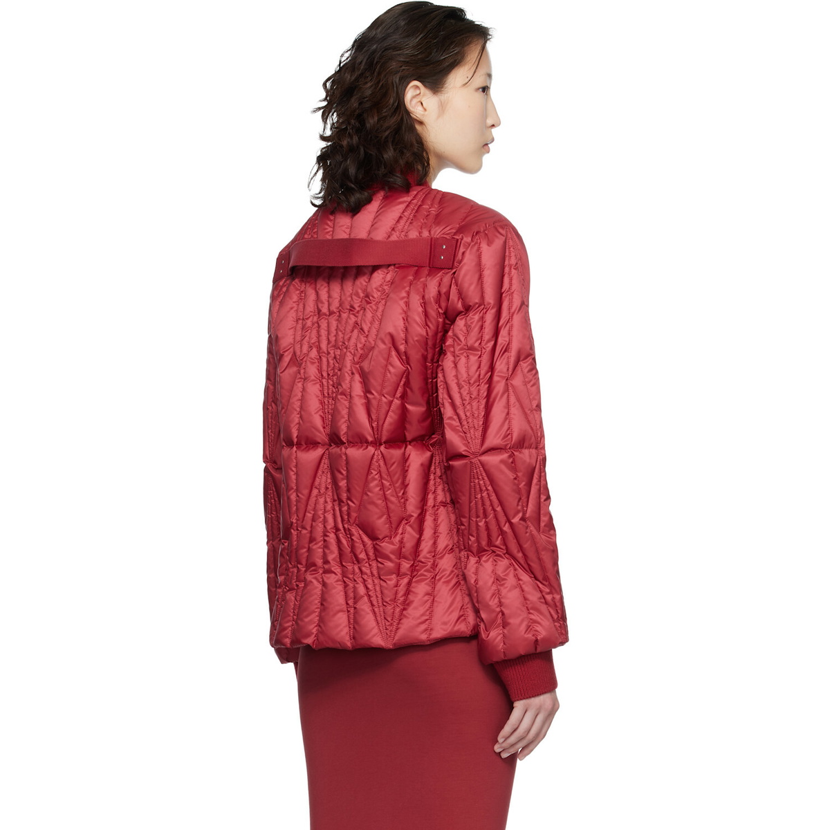 Rick Owens Moncler + Rick Owens Red Geocamo Flight Down Jacket