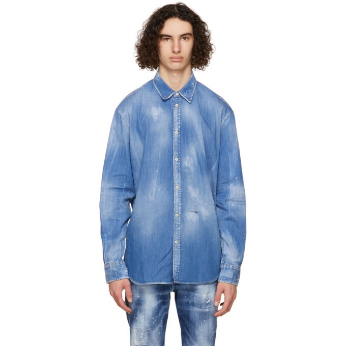 Photo: Dsquared2 Blue Denim Relaxed Dan Shirt