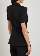 Balmain Belted Wool Jacket Black