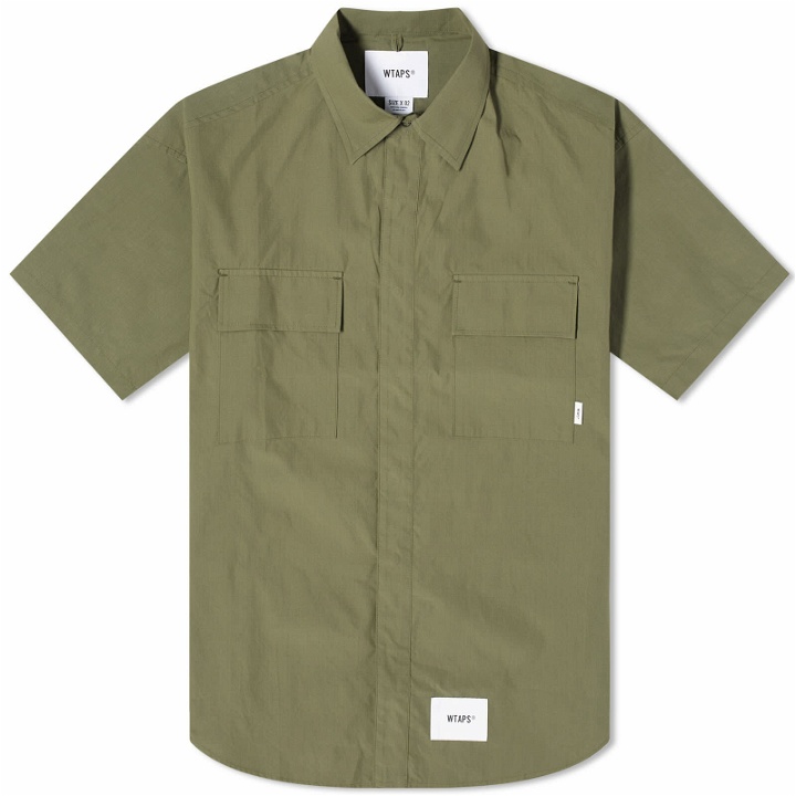 Photo: WTAPS Men's 2 2 Pocket Short Sleeve Ripstop Shirt in Olive Drab
