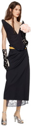 Pushbutton Black Rabbit Ears Bustier Top