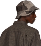 Acne Studios Brown Wool Tartan Bucket Hat