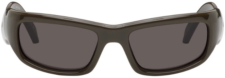 Photo: Balenciaga Brown Hamptons Rectangle Sunglasses