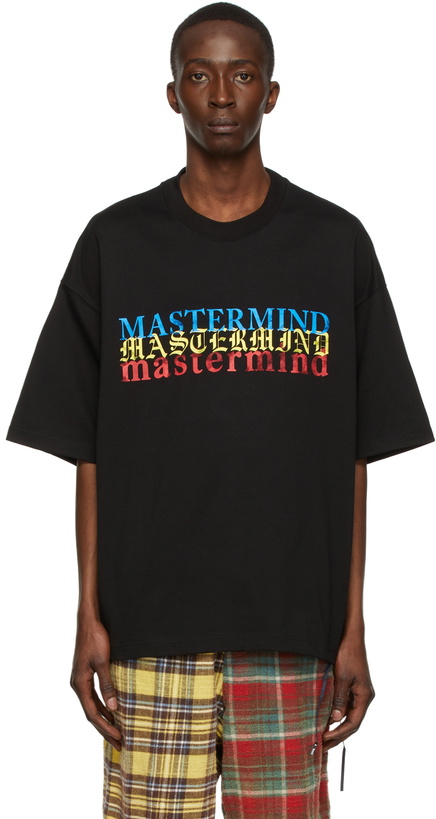 Photo: mastermind WORLD Black Cotton T-Shirt