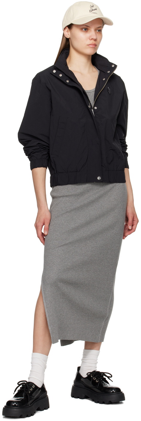 Maison Kitsuné Gray Baby Fox Midi Dress