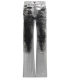 Peter Do Metallic mid-rise straight jeans