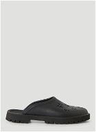 Perforated G Slip Ons in Black