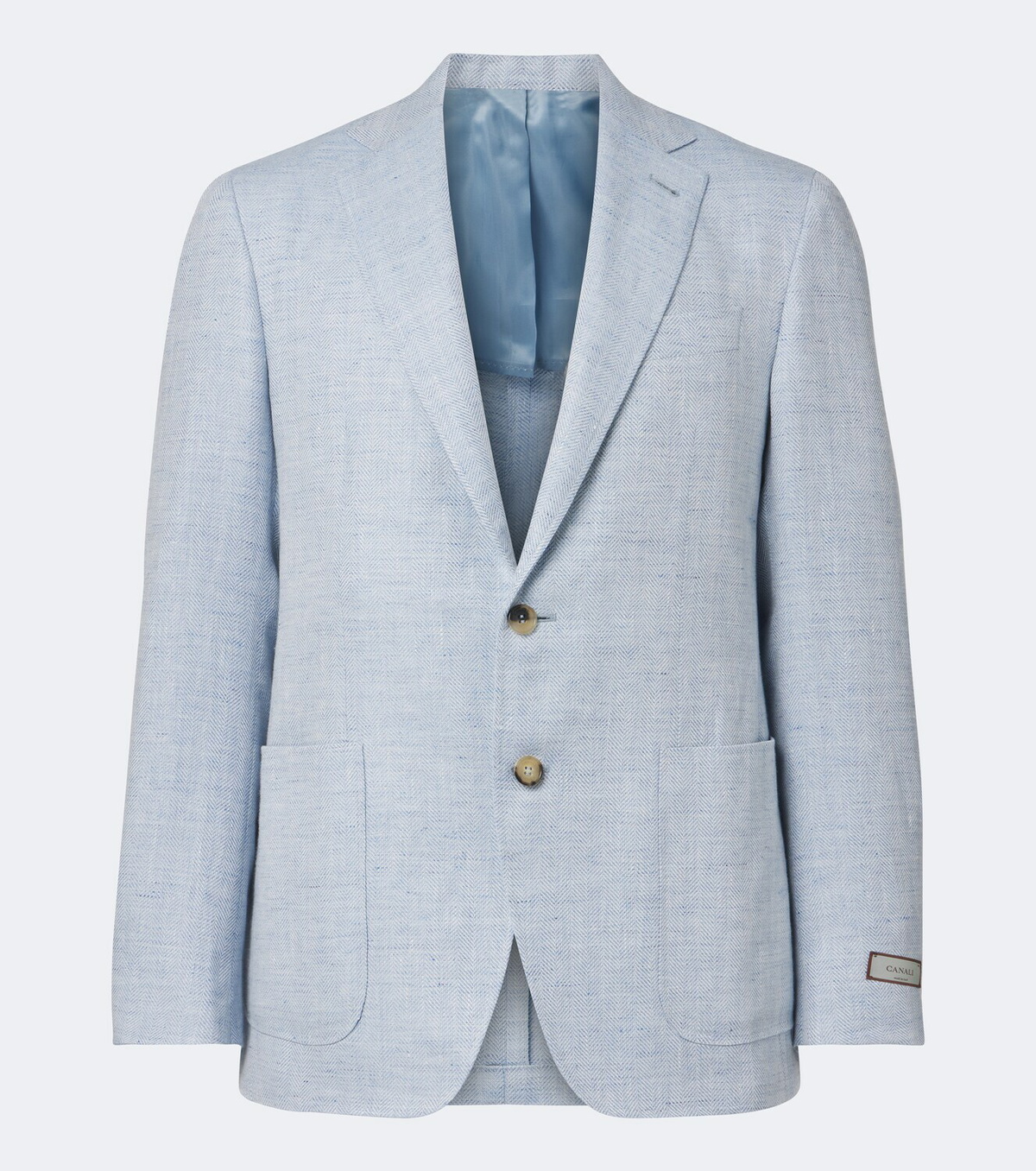 Canali Herringbone linen and wool blazer