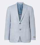 Canali Herringbone linen and wool blazer
