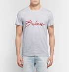 Balmain - Logo-Print Cotton-Jersey T-Shirt - Men - Gray