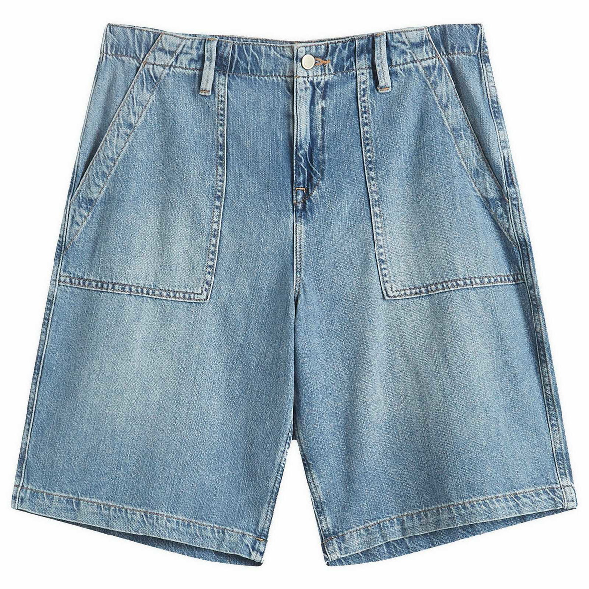 Good American Women's Lite Linen Bermuda Short in Indigo