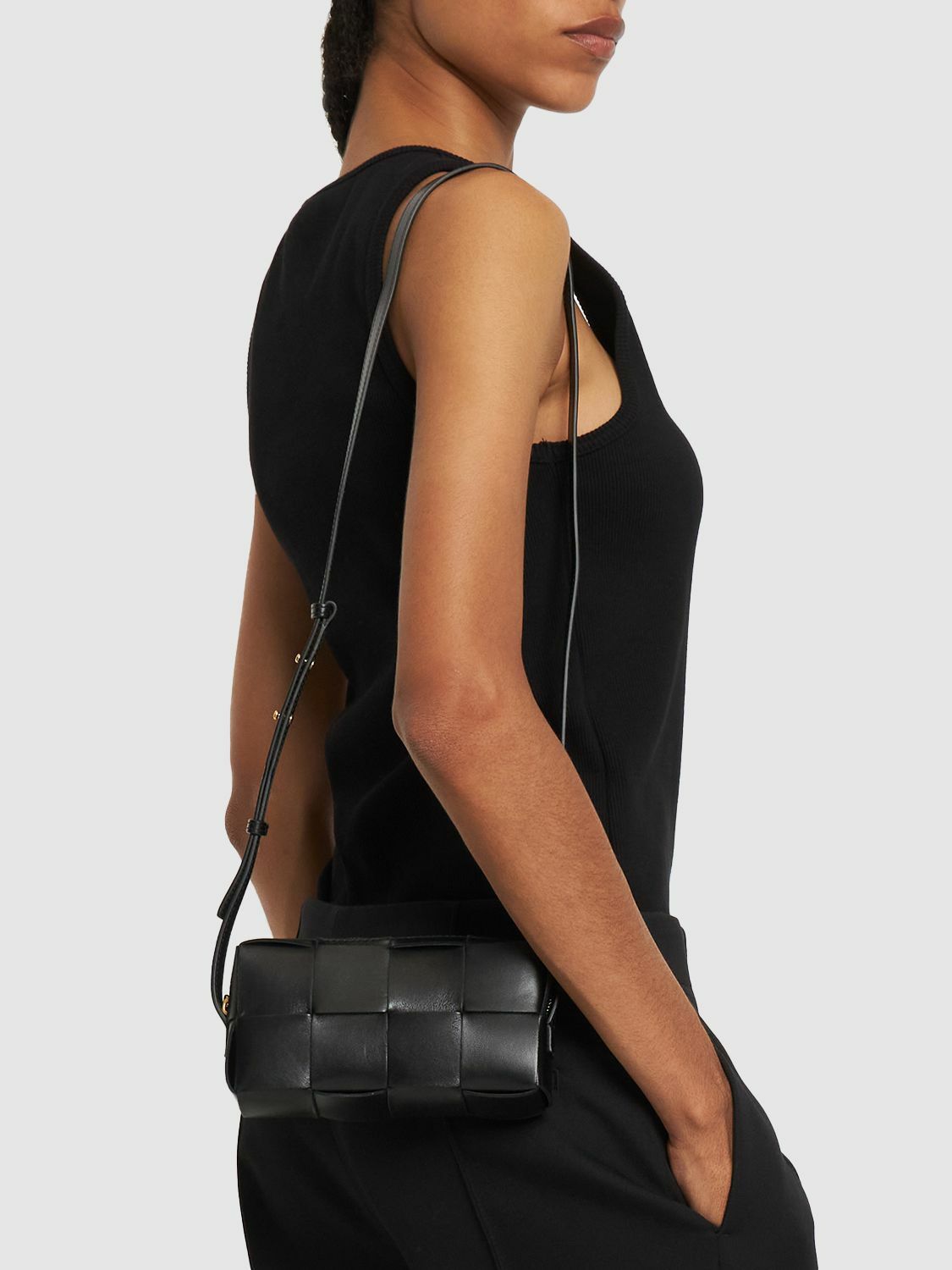 BOTTEGA VENETA - Cassette Leather Crossbody Phone Pouch