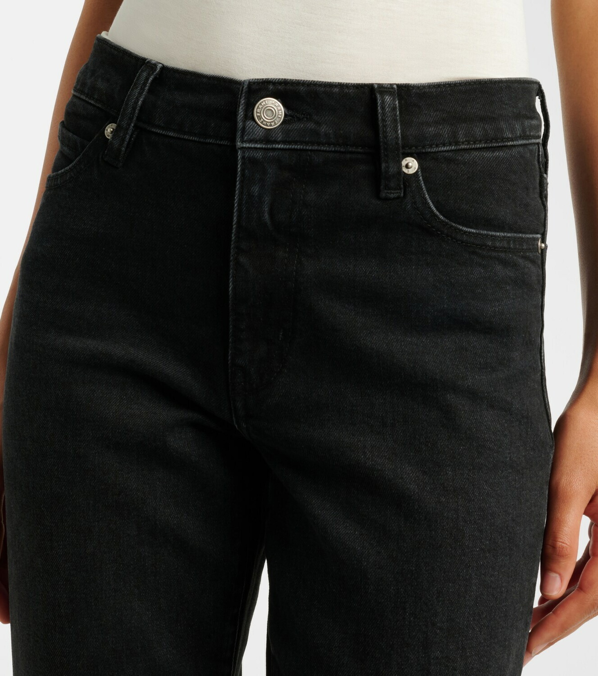Frame Borrowed cropped straight jeans