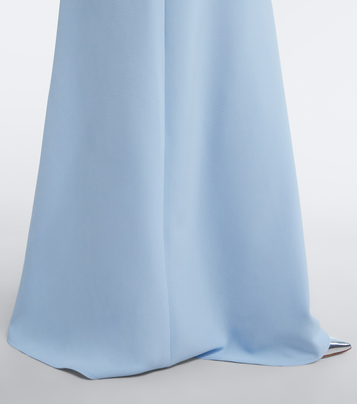 Safiyaa Belisa belted ruffled crêpe gown