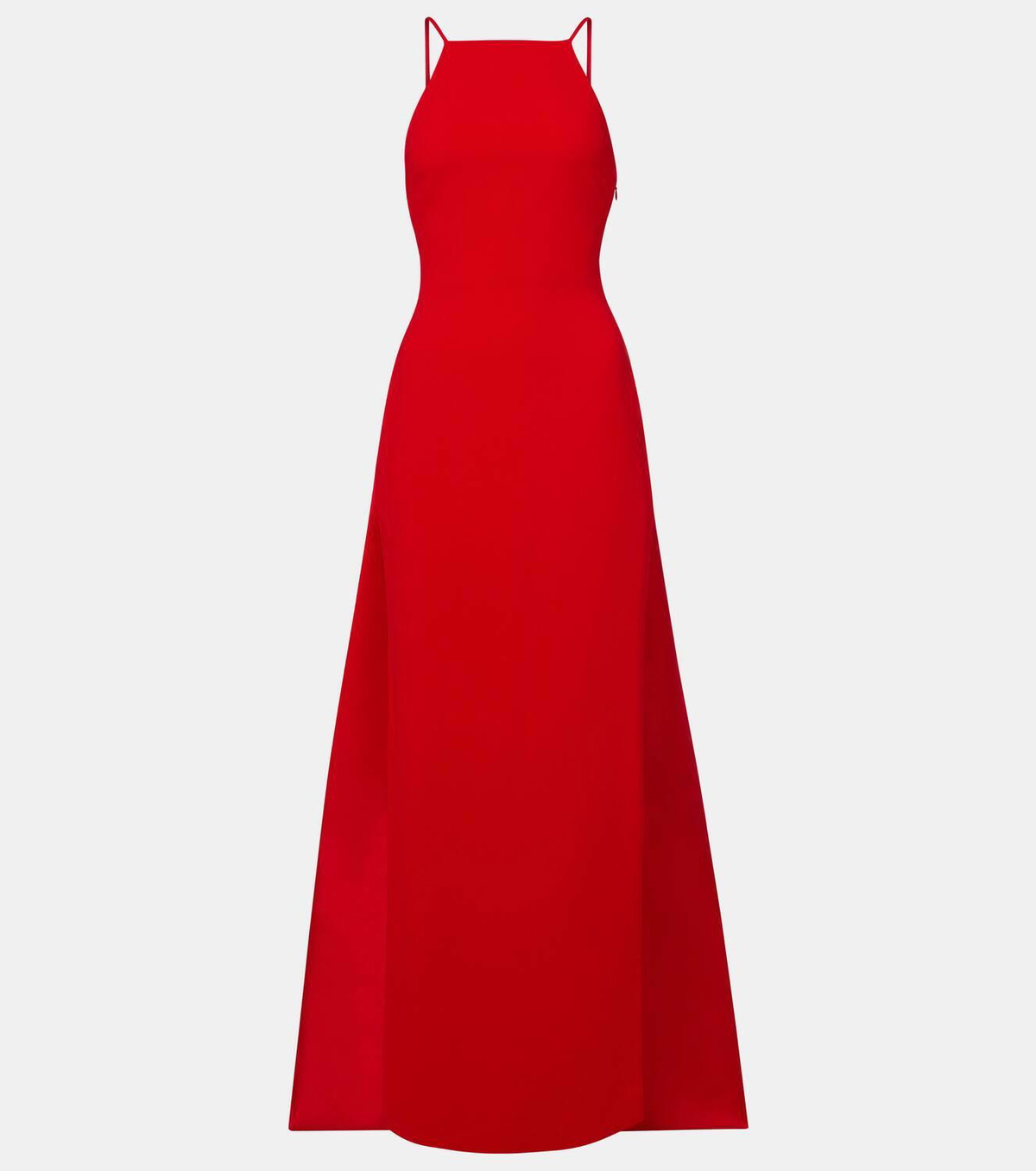 Solace London Ulla caped crêpe and satin gown