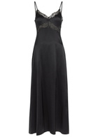 Reformation Ericka Lace-trim Silk Midi Slip Dress Black
