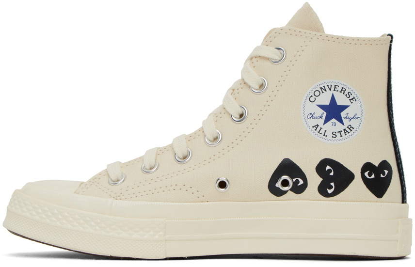 COMME des GARÇONS PLAY Off-White Converse Edition Chuck 70 Multi Heart Sneakers