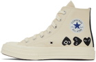 COMME des GARÇONS PLAY Off-White Converse Edition Chuck 70 Multi Heart Sneakers