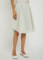 3.1 Phillip Lim Flounce Cotton-blend Midi Skirt Light Grey