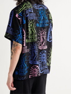 WACKO MARIA - Camp-Collar Printed Woven Shirt - Black