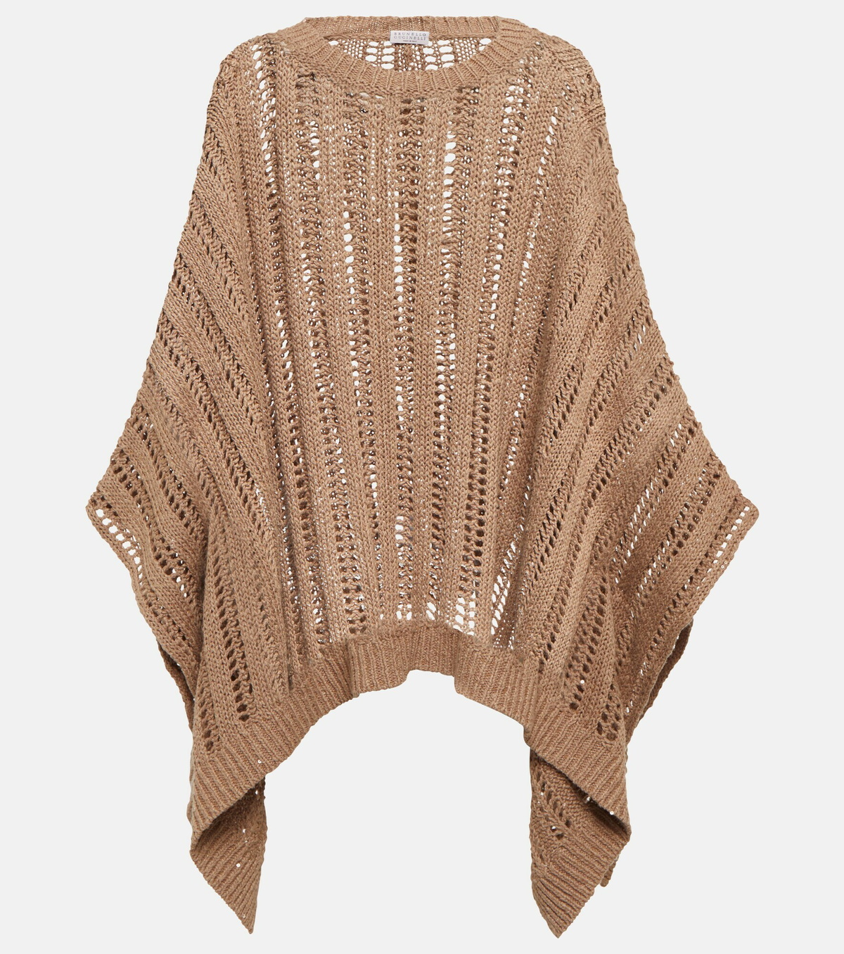 Brunello Cucinelli - Linen, cotton and silk poncho Brunello