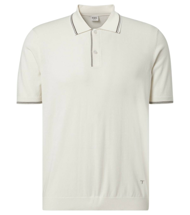 Photo: Tod's Ribbed-knit cotton polo shirt