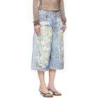 Acne Studios Blue Trompe-l’Oeil Denim Shorts