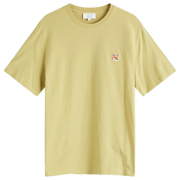 Photo: Maison Kitsuné Men's Fox Head Patch Regular T-Shirt in Canvas