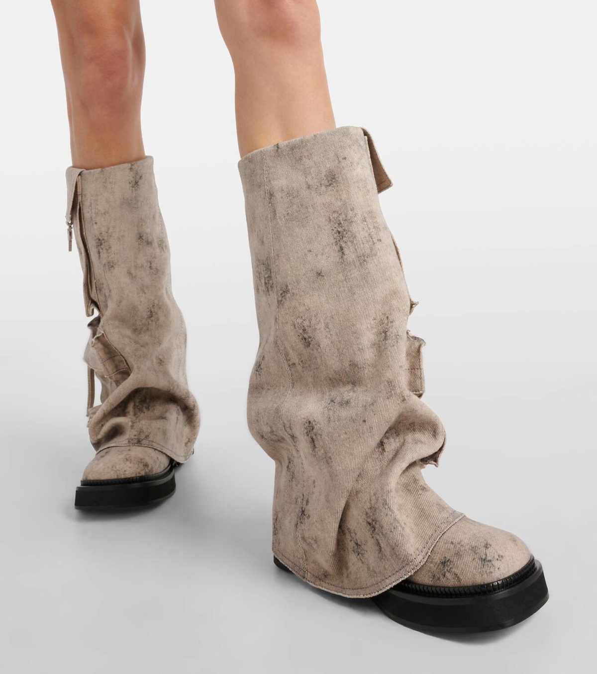 The Attico Robin canvas combat boots The Attico