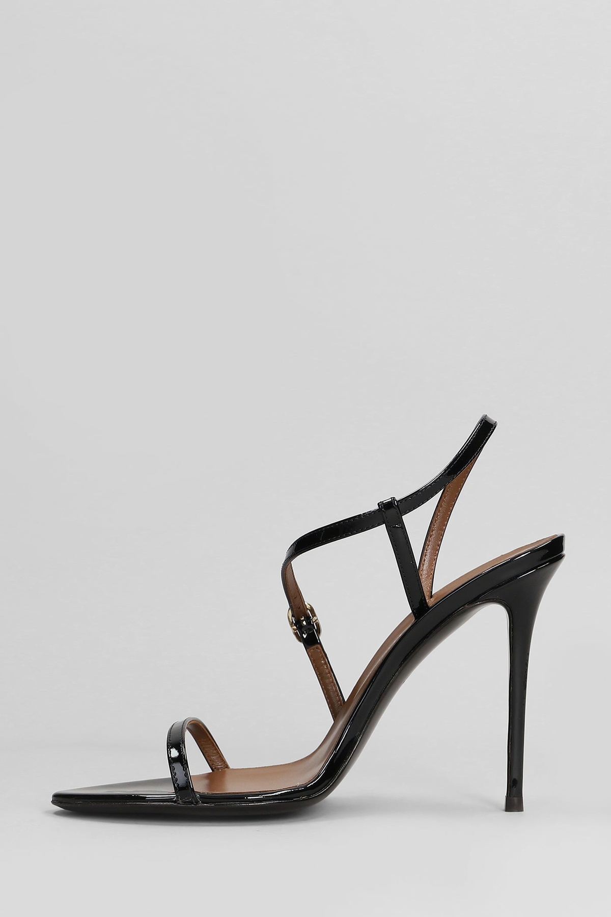 Giuseppe Zanotti Audrinette 105 Sandals In Black Patent Leather