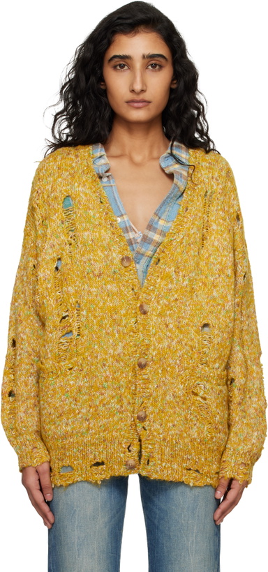 Photo: R13 Yellow Distressed Oversized Cardigan