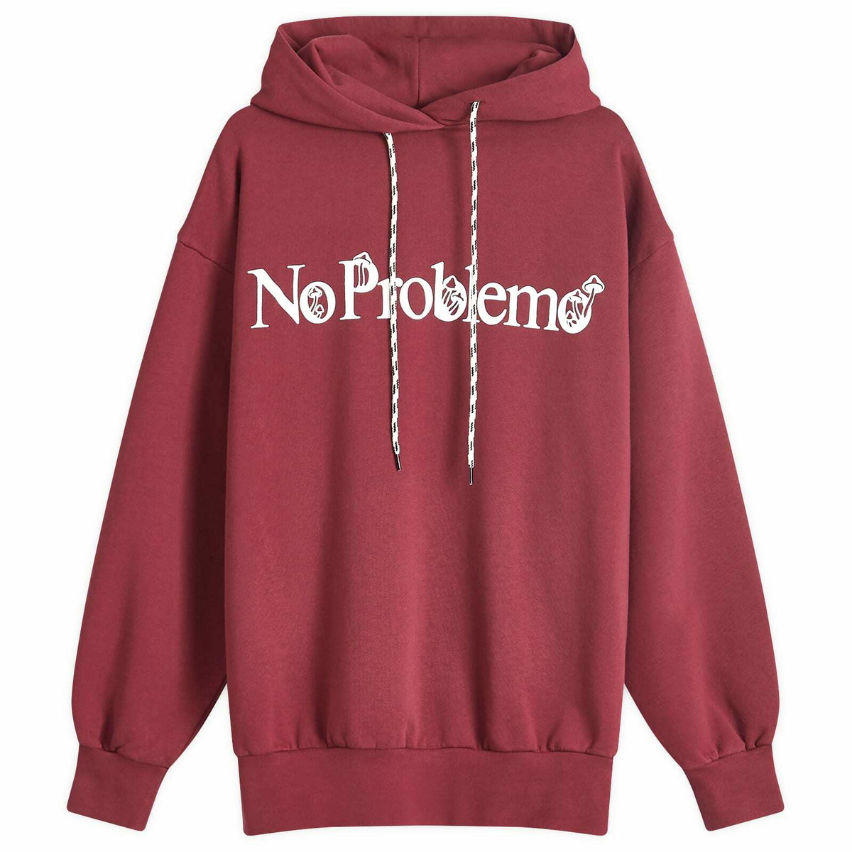 No Problemo Men's Funghi Problemo Hoodie in Burgundy