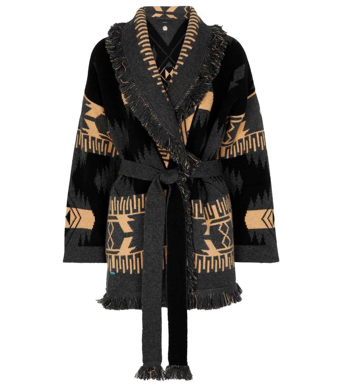 Alanui Icon cashmere-blend jacquard wrap cardigan Alanui