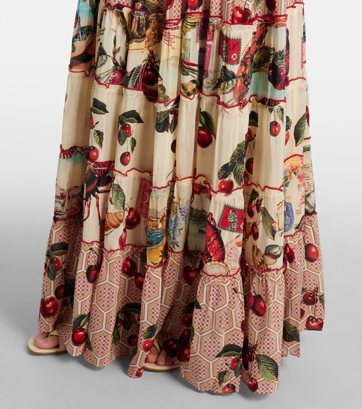 Camilla Notes From The Road printed silk maxi skirt