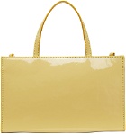 Opening Ceremony Yellow Patent Faux-Leather Nano Razor Clam Bag