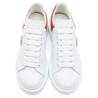 Alexander McQueen White and Red Beetle Oversized Sneakers