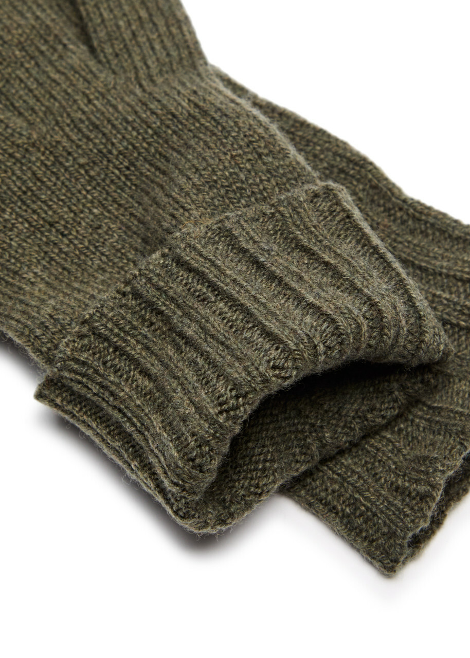 John Smedley Cashmere-blend Gloves - Dark Green - One Size