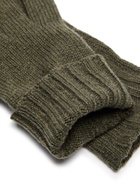 John Smedley Cashmere-blend Gloves - Dark Green - One Size