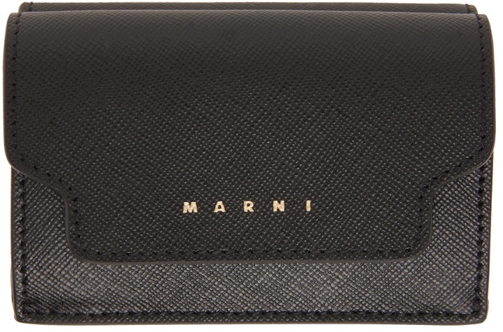 Photo: Marni Black Saffiano Leather Trifold Wallet