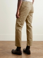Auralee - Finx Straight-Leg Cropped Cotton-Twill Chinos - Neutrals