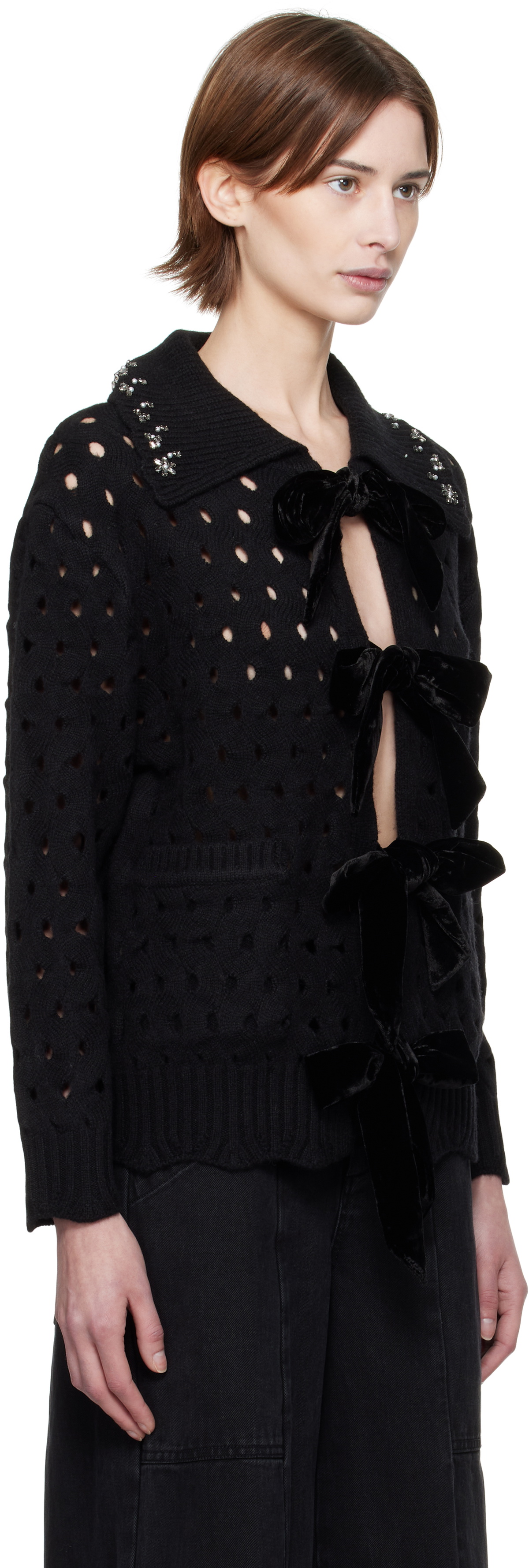 SEA NY Black Leia Cardigan