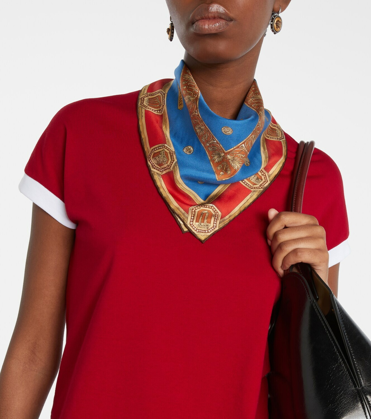Versace Printed silk twill scarf