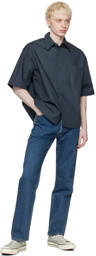 Calvin Klein Navy Oversized Button-Down Shirt